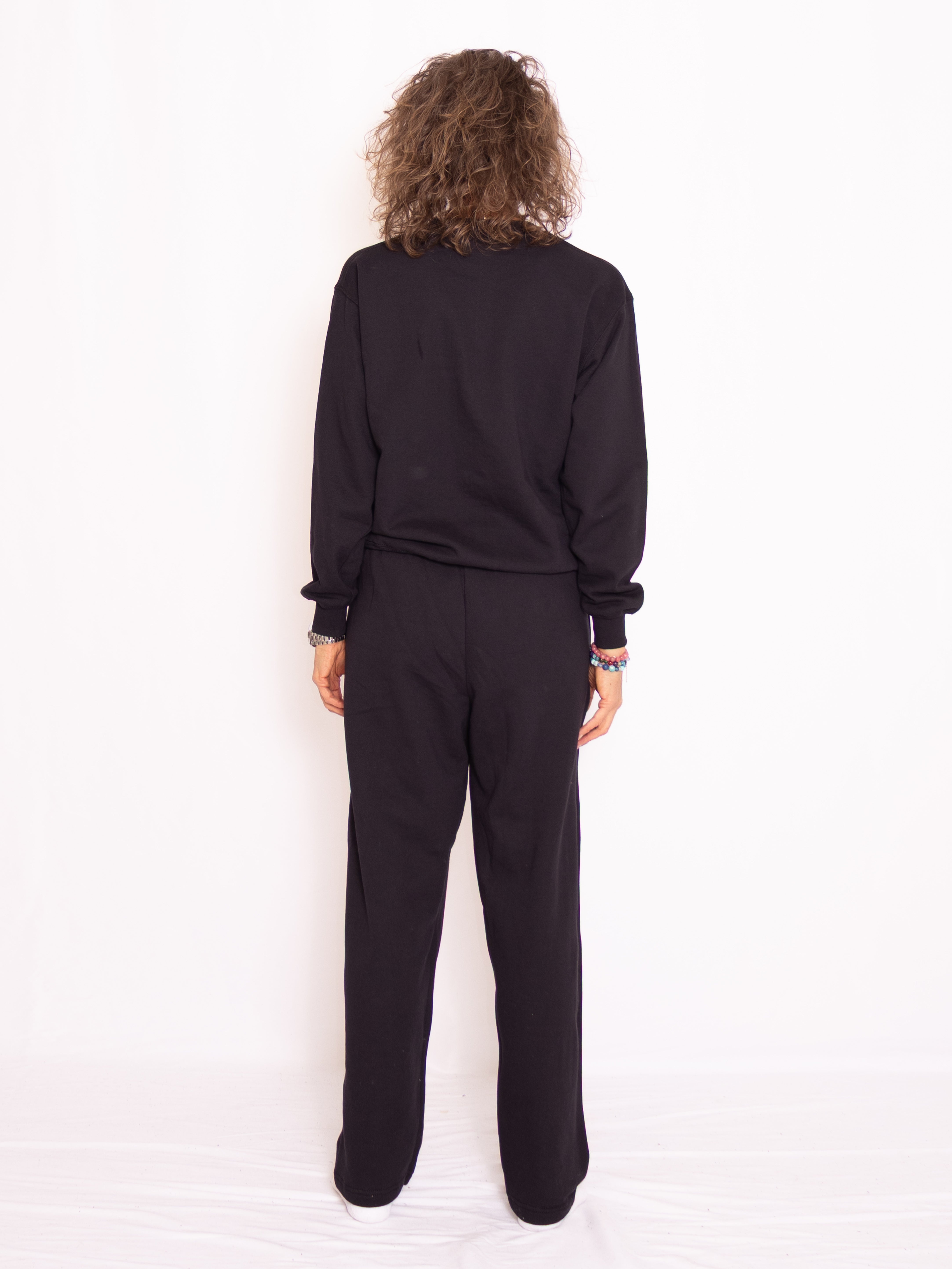 Svart sweatset med crewneck
