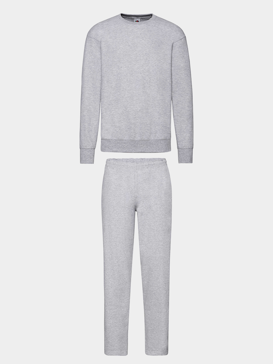 Grått sweatset med crewneck