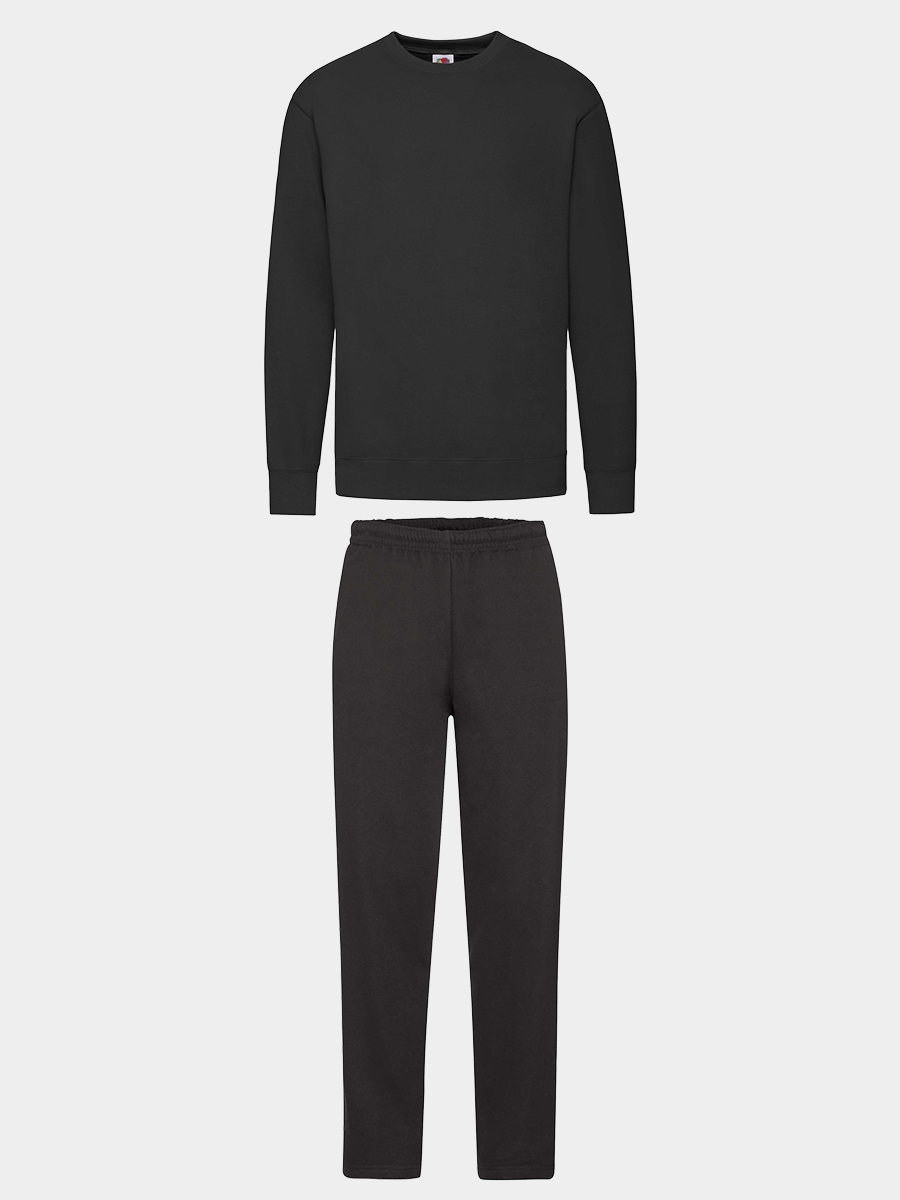 Svart sweatset med crewneck